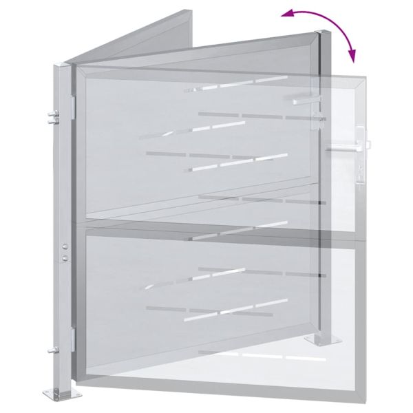 Градинска врата Сребрист 96 x 100 cm Неръждаема стомана