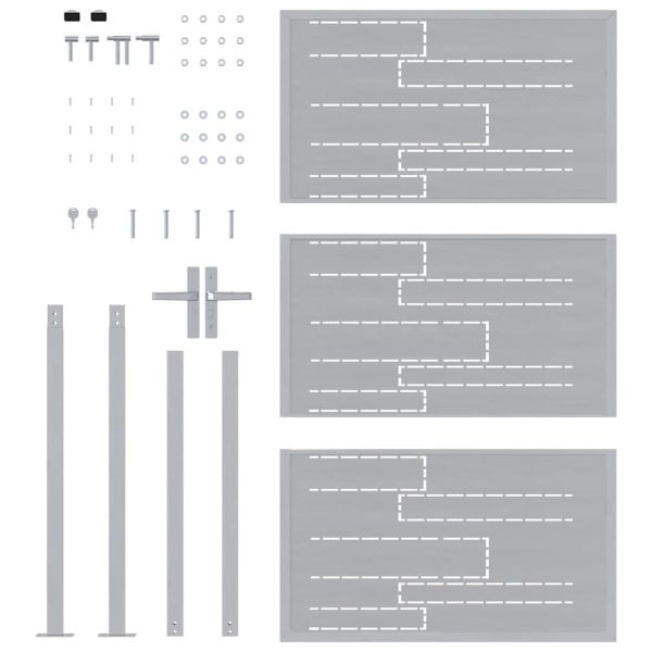 Градинска врата Сребрист 100 x 125 cm Неръждаема стомана