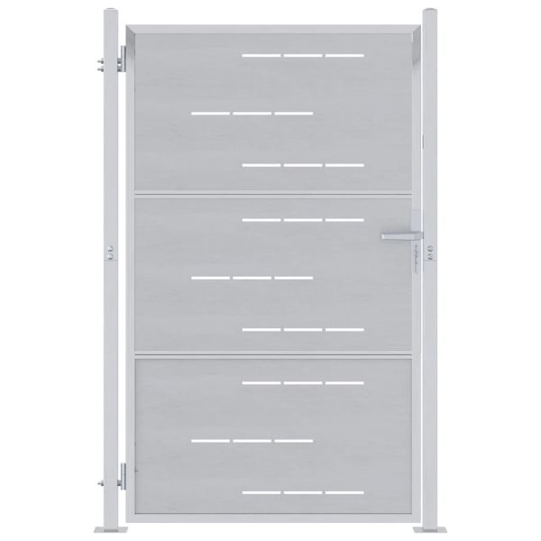 Градинска врата Сребрист 100 x 125 cm Неръждаема стомана