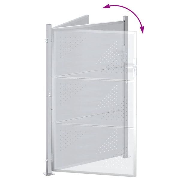 Градинска врата Сребрист 100 x 125 cm Неръждаема стомана