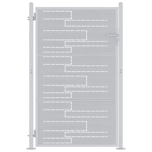 Градинска врата Сребрист 100 x 150 cm Неръждаема стомана