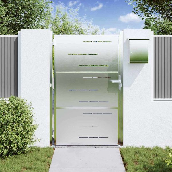 Градинска врата Сребрист 100 x 150 cm Неръждаема стомана