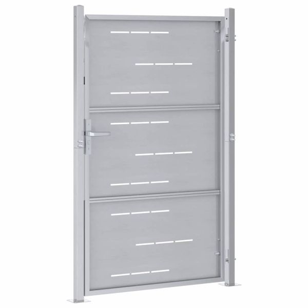 Градинска врата Сребрист 100 x 150 cm Неръждаема стомана