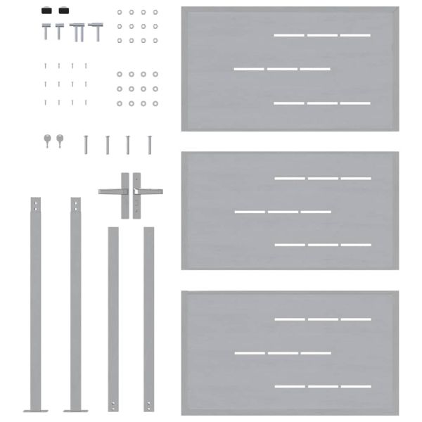 Градинска врата Сребрист 100 x 150 cm Неръждаема стомана