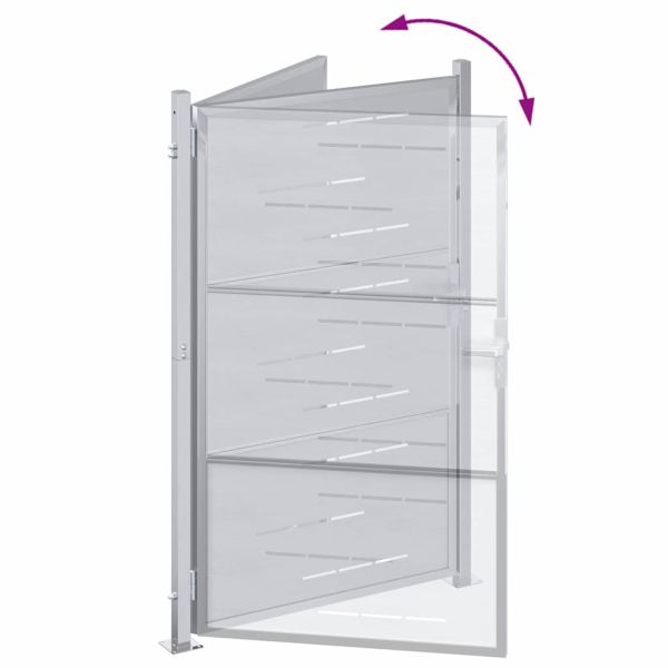 Градинска врата Сребрист 100 x 150 cm Неръждаема стомана