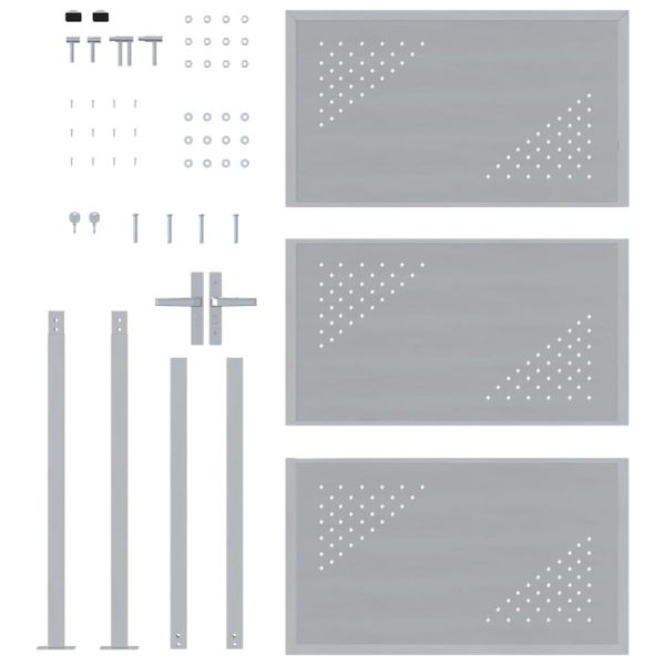 Градинска врата Сребрист 100 x 150 cm Неръждаема стомана