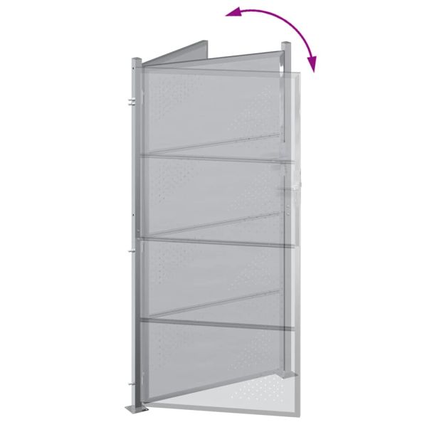 Градинска врата Сребрист 96 x 200 см Неръждаема стомана