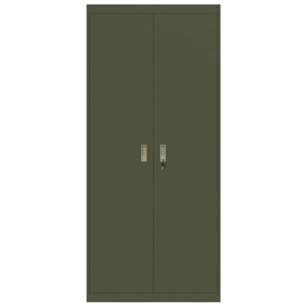 Шкаф за съхранение 2 pcs Маслинено зелено 90 x 40 x 200 см