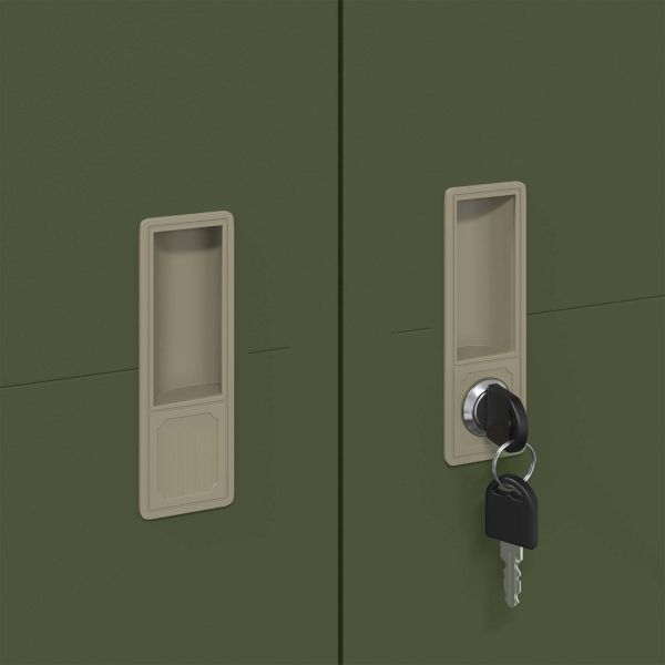 Шкаф за съхранение 2 pcs Маслинено зелено 90 x 40 x 200 см