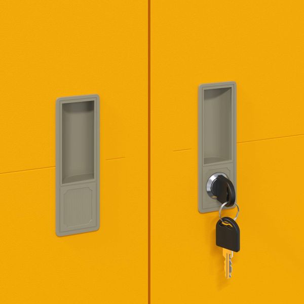 Шкаф за съхранение 2 pcs Горчично жълто 60 x 40 x 180 см