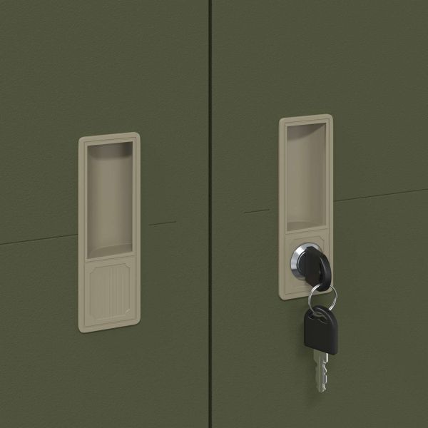 Шкаф за съхранение 2 pcs Маслинено зелено 60 x 40 x 180 см