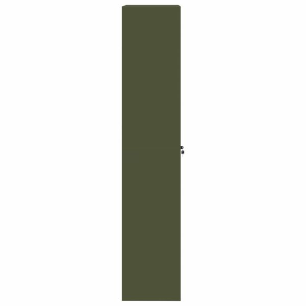 Шкаф за съхранение 2 pcs Маслинено зелено 60 x 40 x 200 см