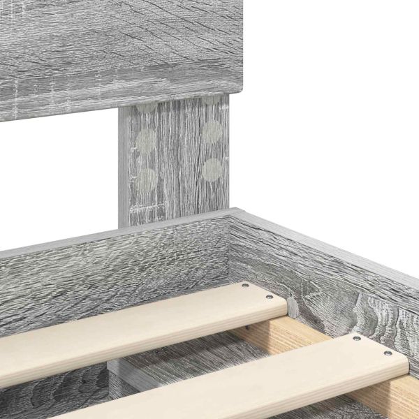 Рамка за легло Сив Сонома 150 x 200 cm Инженерно дърво