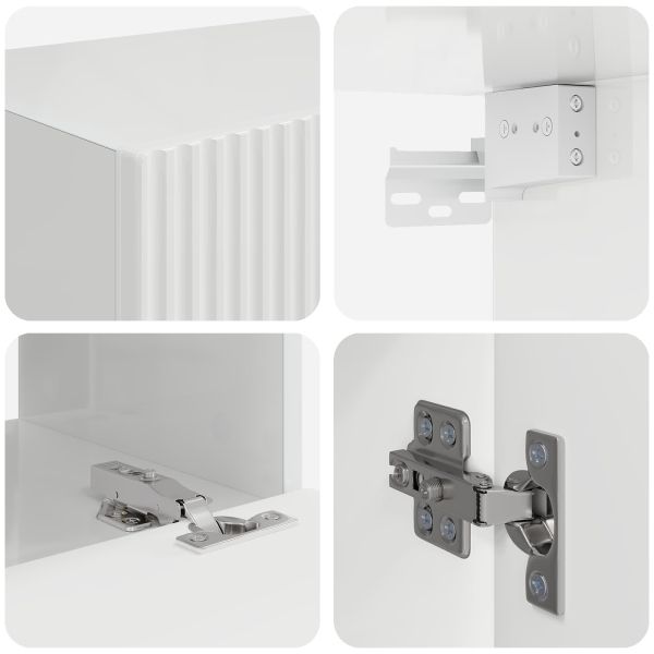 Лъскаво бяло 60 x 31 x 29,5 см