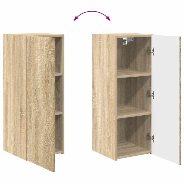 Комплект за стена на телевизор 4 pcs Сонома дъб Инженерно дърво