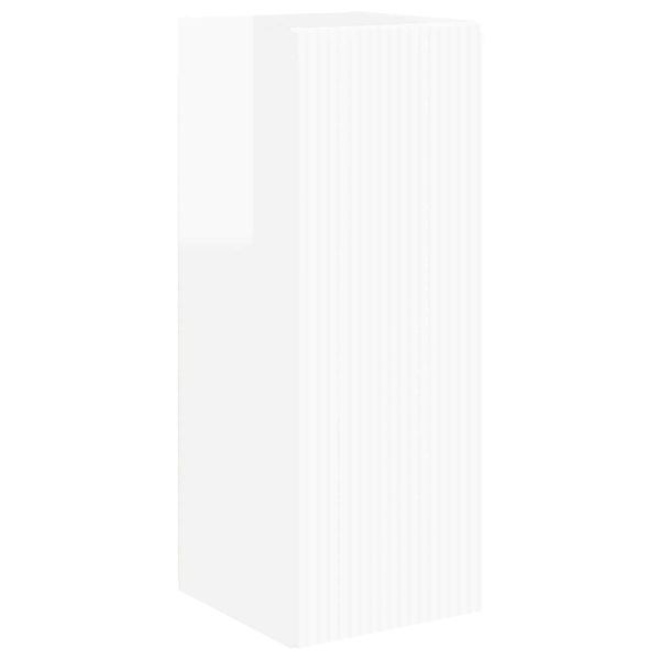 Комплект за стена на телевизор 4 pcs Лъскаво бяло