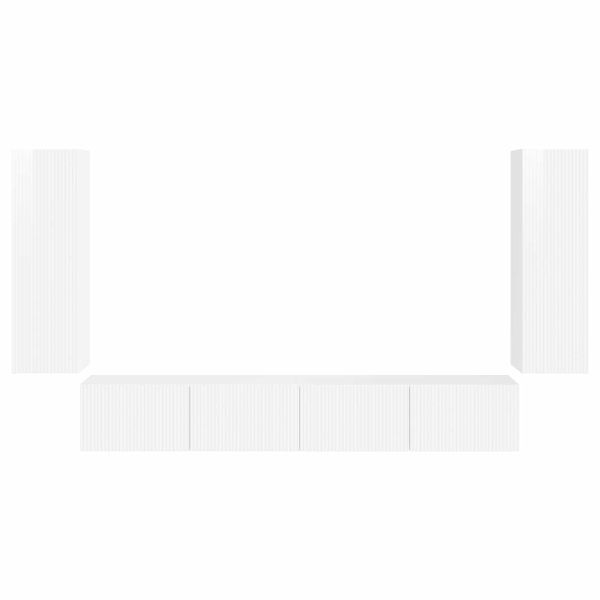 Лъскаво бяло 98 x 31 x 29,5 см