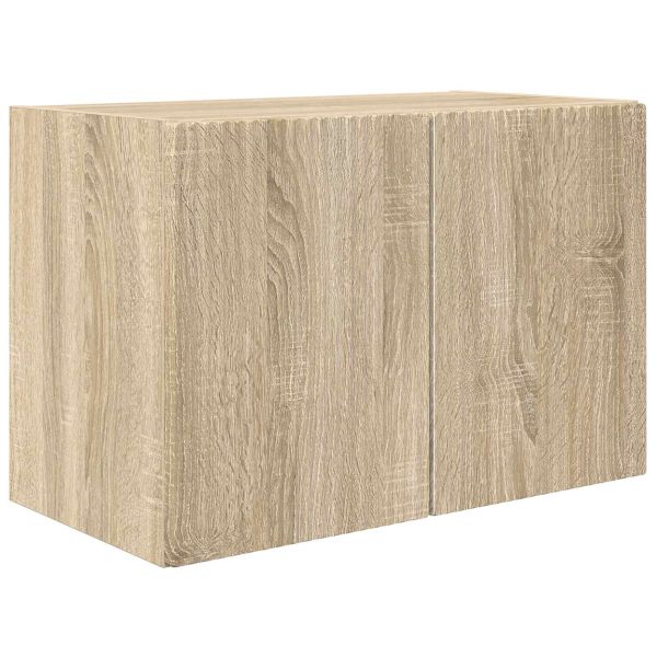 Комплект за стена на телевизор 4 pcs Сонома дъб Инженерно дърво