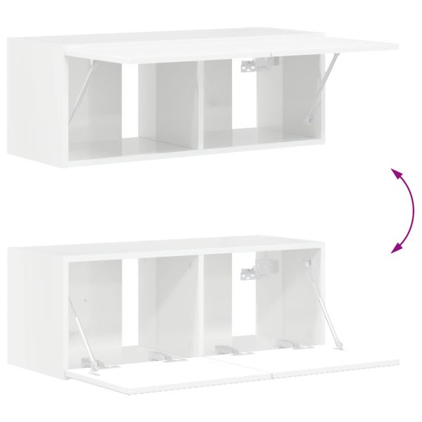 Монтиране на стена 6 pcs Лъскаво бяло