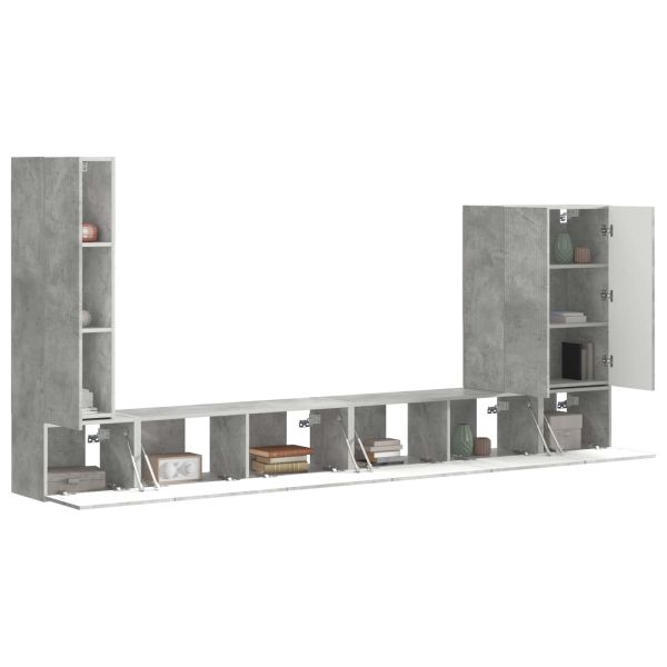 Монтиране на стена 6 pcs Циментено сиво