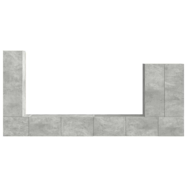 Монтиране на стена 6 pcs Циментено сиво