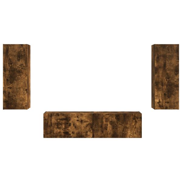 Комплект ТВ шкаф 2 pcs Димян дъб Инженерно дърво