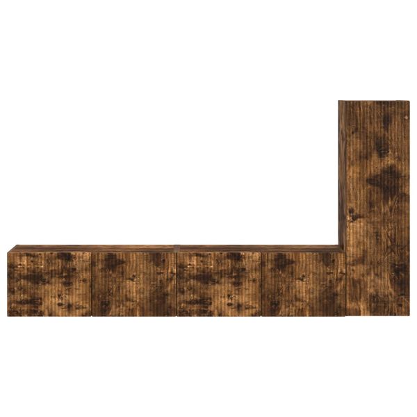 Комплект ТВ шкаф 2 pcs Димян дъб Инженерно дърво