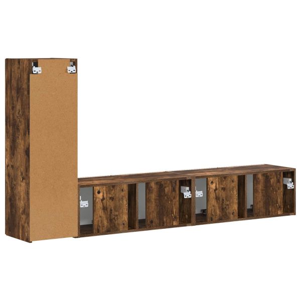 Комплект ТВ шкаф 2 pcs Димян дъб Инженерно дърво