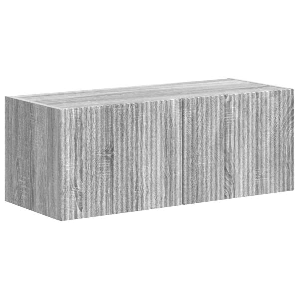 Комплект ТВ шкаф 3 pcs Сив Сонома Инженерно дърво