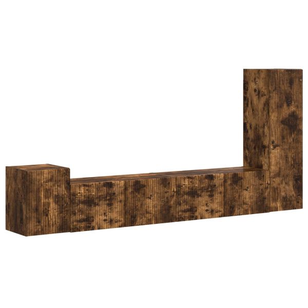 Комплект ТВ шкаф 3 pcs Димян дъб Инженерно дърво