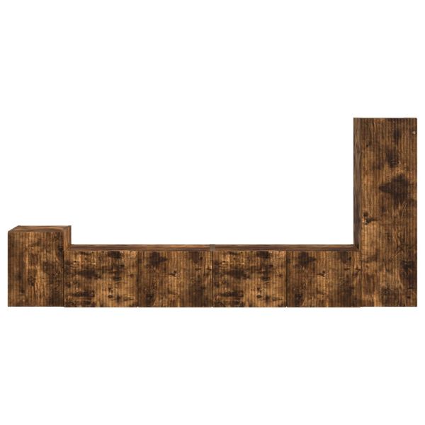 Комплект ТВ шкаф 3 pcs Димян дъб Инженерно дърво