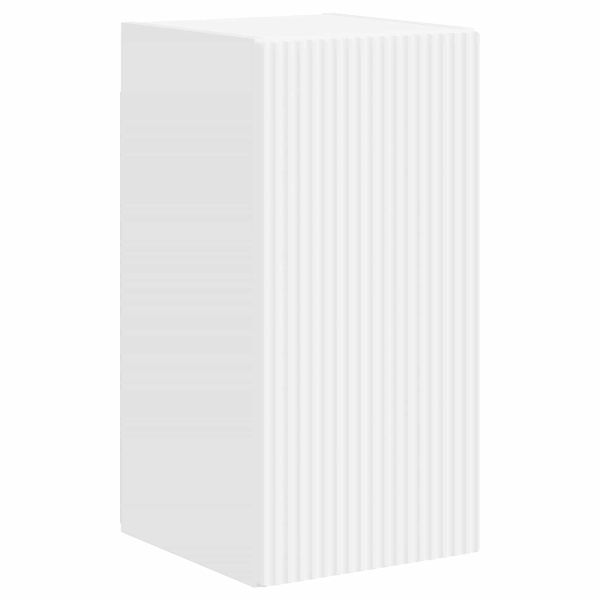 Комплект ТВ шкаф 4 pcs Лъскаво бяло Инженерно дърво