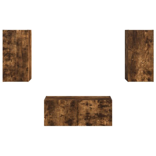 Комплект ТВ шкаф 6 pcs Димян дъб Инженерно дърво