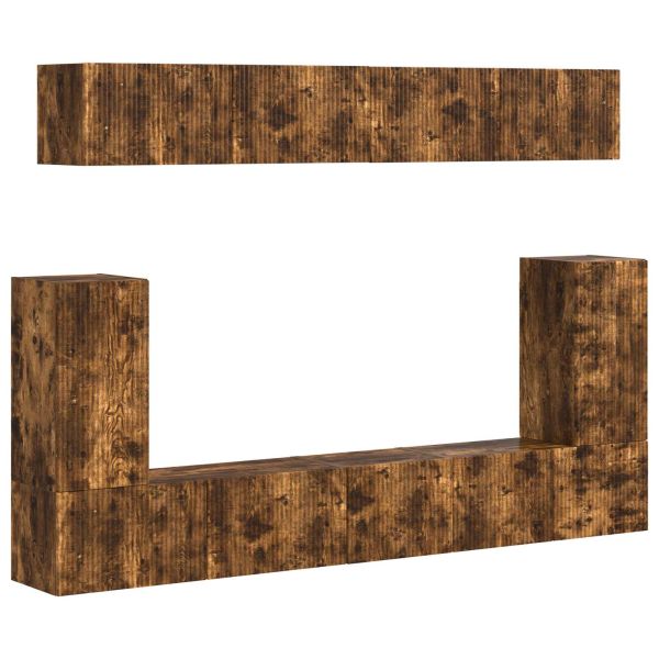 Комплект ТВ шкаф 5 pcs Димян дъб Инженерно дърво