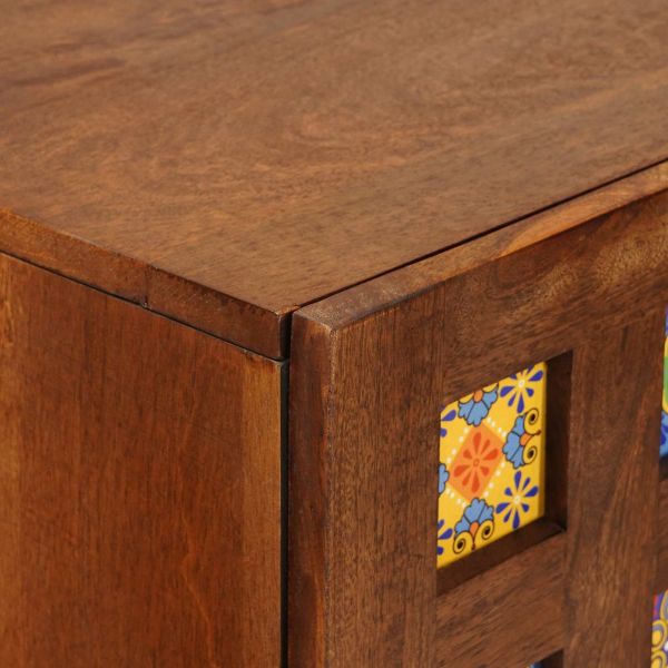 Висок шкаф Орех 60 x 33,5 x 100 см Солидно мангово дърво