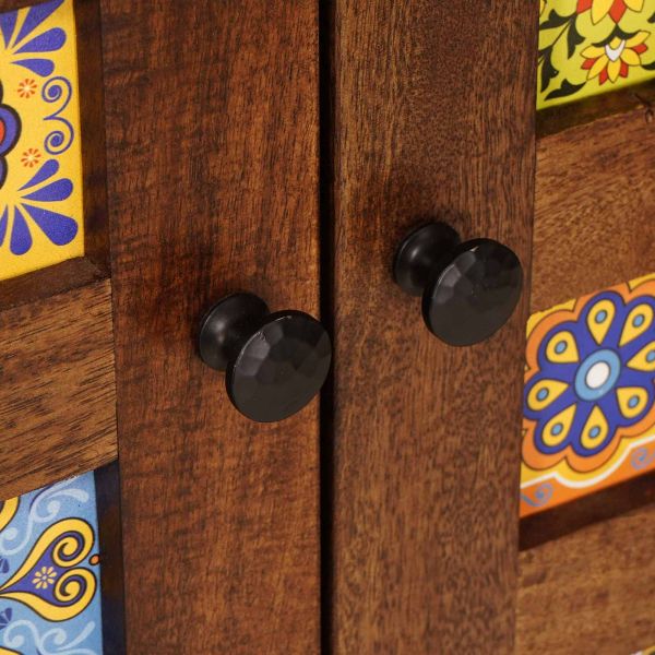 Висок шкаф Орех 60 x 33,5 x 100 см Солидно мангово дърво