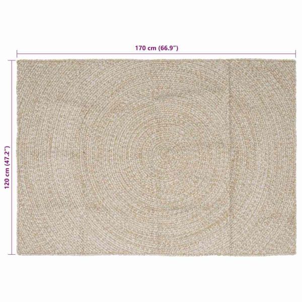 Килим Естествено и бяло 120 x 170 cm юта