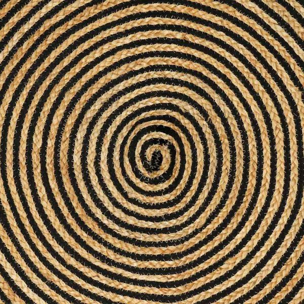 Килим Естествено и черно 200 x 200 cm юта