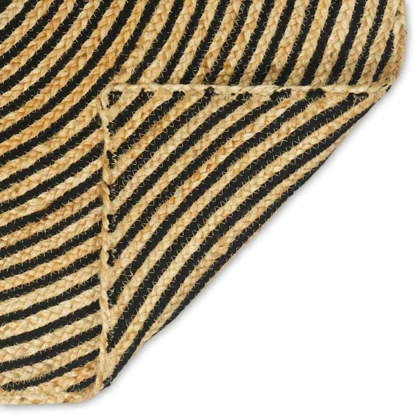 Килим Естествено и черно 240 x 240 cm юта