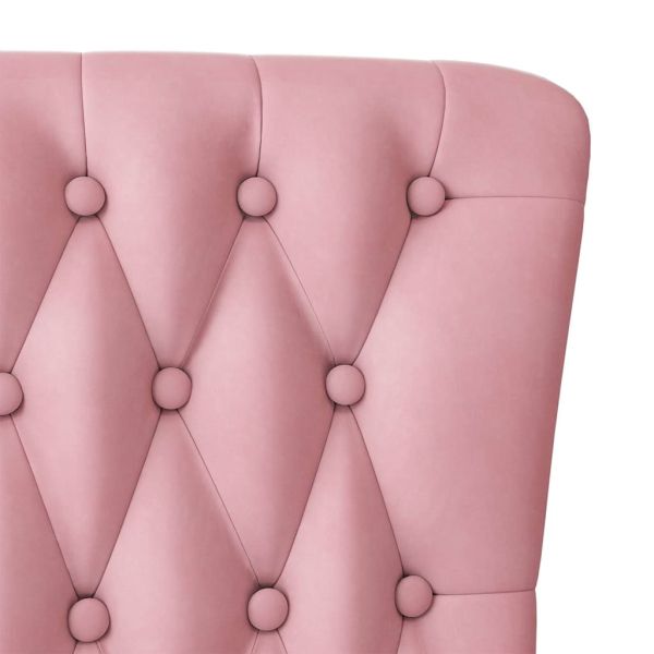 Столсвисокаоблегалка Розово 56,5 x 70 x 110 см Кадифе