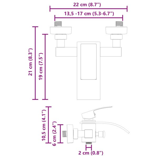 Смесител за душ Черно G 1 / 2 инча