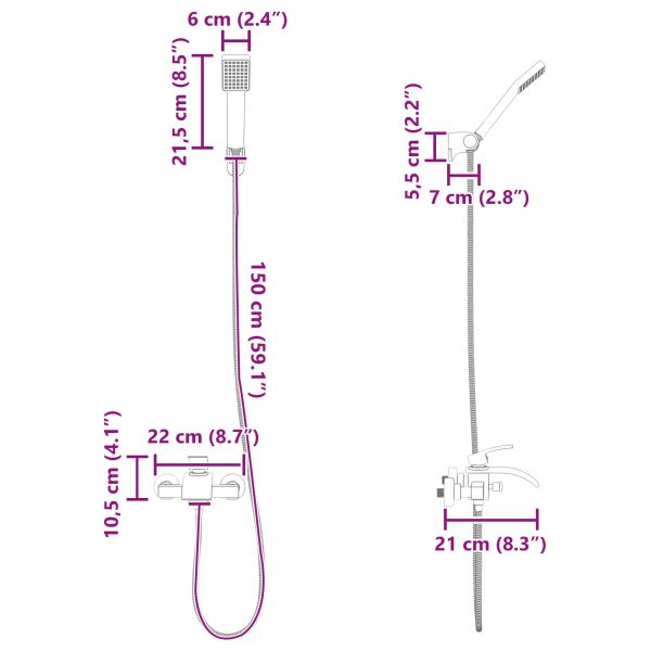 Комплект душова глава Хром G 1 / 2 инча