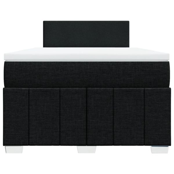 Боксспринг легло с матрак, черно, 120x200 см, плат