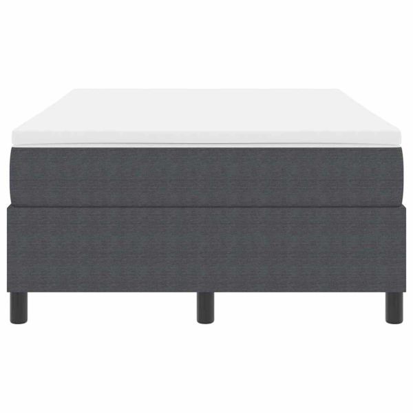 Легло с пружинирана основа Тъмен сив и бял 120 x 190 cm