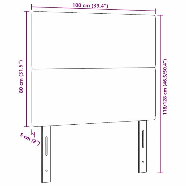 LED глава С LED лентисти светлини Тъмен сив 100 cm Полиестер