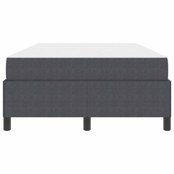 Рамка за легло с матрак Тъмен сив 120 x 190 cm текстил