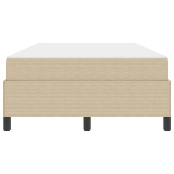 Рамка за легло с матрак Светлозелено сиво 120 x 190 cm текстил