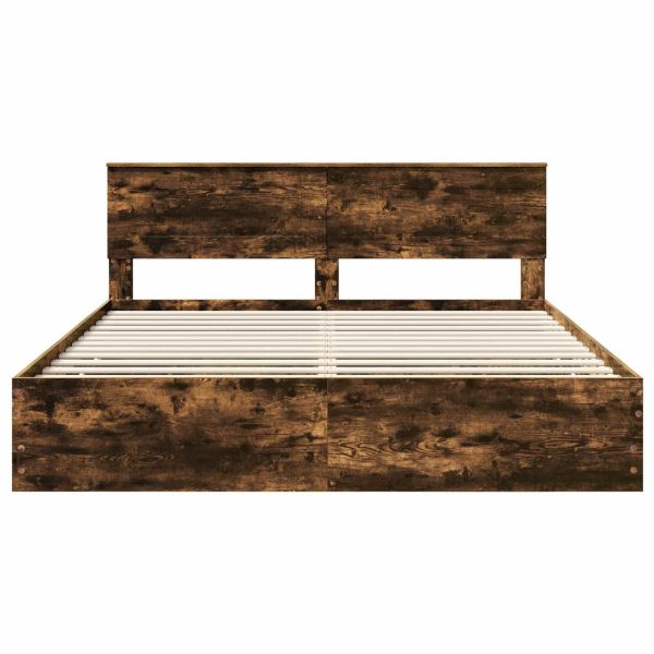 Рамка за легло Димян дъб 200 x 200 cm Инженерна дървесина