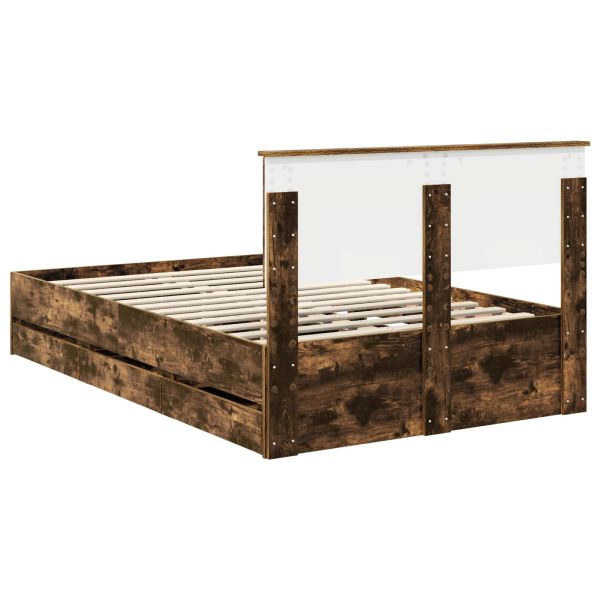 Рамка за легло Димян дъб 120 x 200 cm Инженерна дървесина