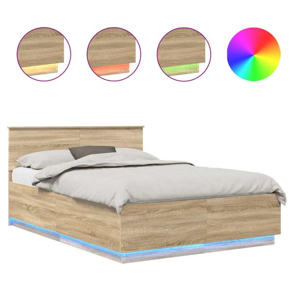 Рамка за легло Сонома дъб 140 x 200 cm Инженерно дърво